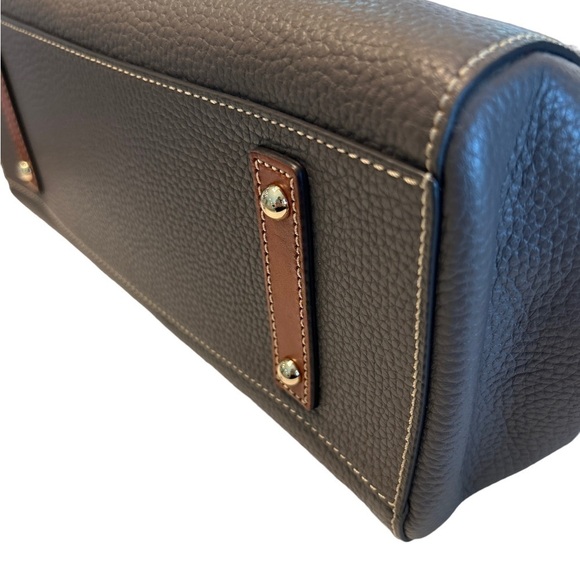 Dooney & Bourke Pebble Leather Zip Satchel Shoulder Bag Large - Picture 6 of 16